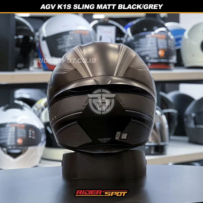 AGV K1S Sling Matt Black Grey Helmet - Asian Fit – Riderspot