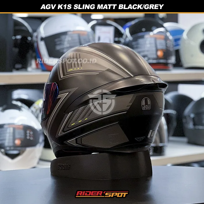 AGV K1S Sling Matt Black Grey Helmet - Asian Fit – Riderspot