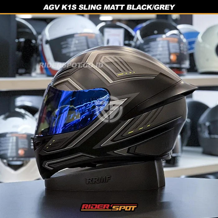 AGV K1S Sling Matt Black Grey Helmet - Asian Fit – Riderspot