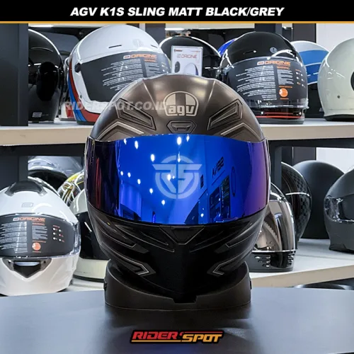 AGV K1S Sling Matt Black Grey Helmet - Asian Fit – Riderspot