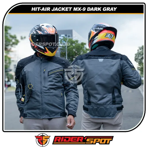HIT-AIR Airbag Mesh Jacket MX-9 Dark Grey