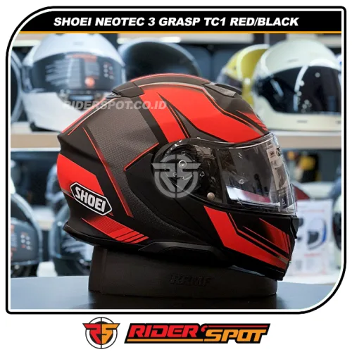 SHOEI Neotec 3 Grasp TC1 Red Black Helmet