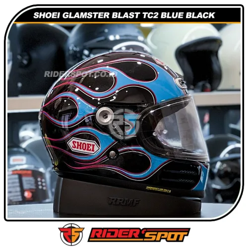 SHOEI Glamster Blast TC2 Blue Black Helmet