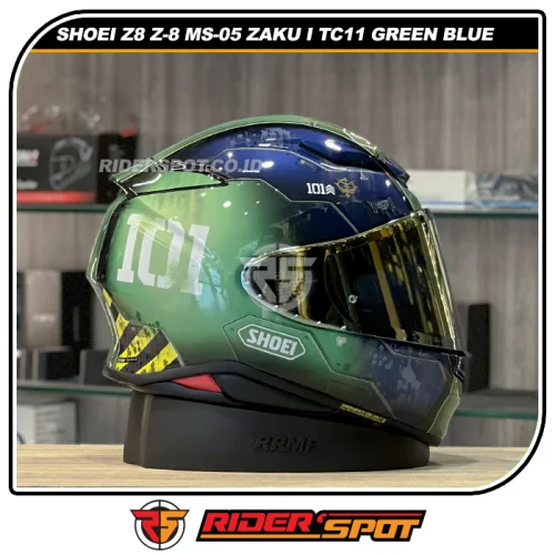 SHOEI Z8 MS-05 Zaku I TC11 Green Blue Helmet