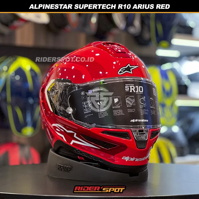 ALPINESTARS Supertech R10 Arius Black / White / Double Red Glossy Helmet