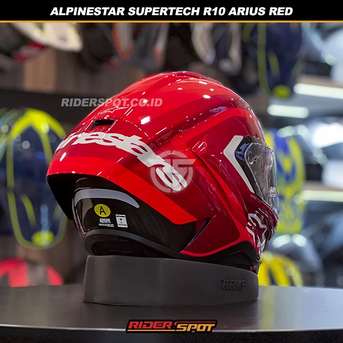 ALPINESTARS Supertech R10 Arius Black / White / Double Red Glossy Helmet