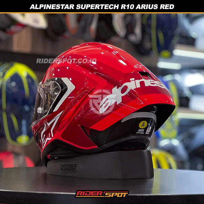 ALPINESTARS Supertech R10 Arius Black / White / Double Red Glossy Helmet