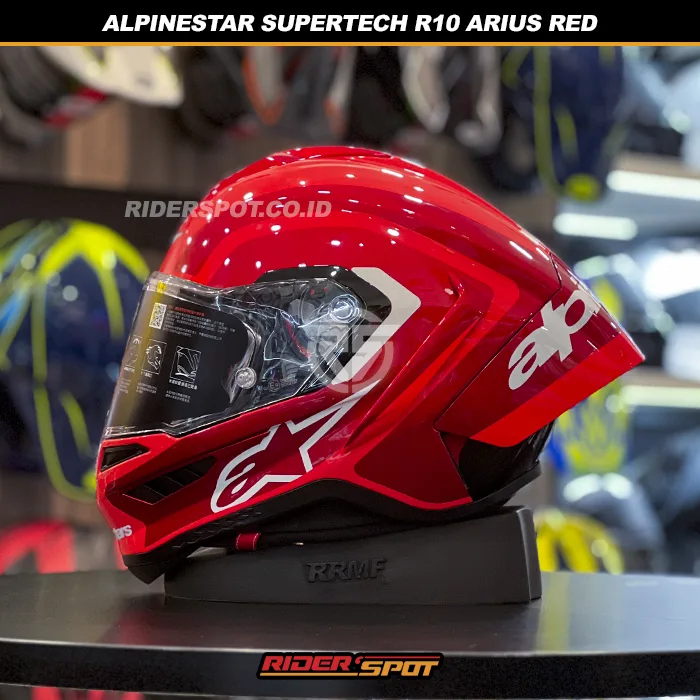 ALPINESTARS Supertech R10 Arius Black / White / Double Red Glossy Helmet