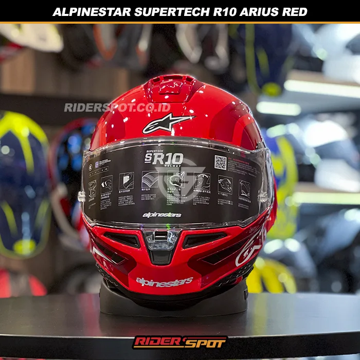 ALPINESTARS Supertech R10 Arius Black / White / Double Red Glossy Helmet