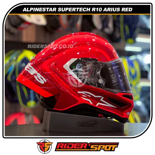 ALPINESTARS Supertech R10 Arius Black / White / Double Red Glossy Helmet