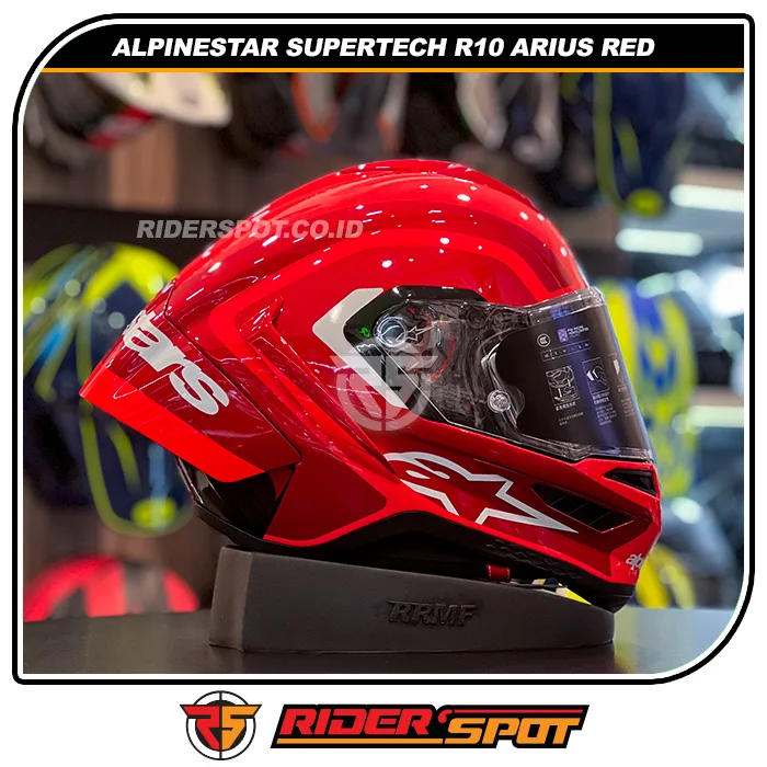 ALPINESTARS Supertech R10 Arius Black / White / Double Red Glossy Helmet