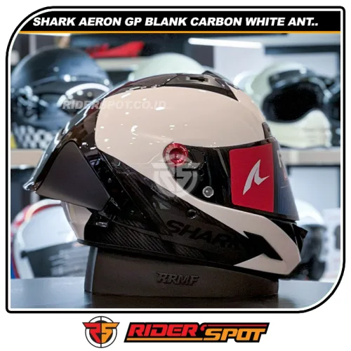 SHARK Aeron GP Blank Carbon White Anthracite Helmet