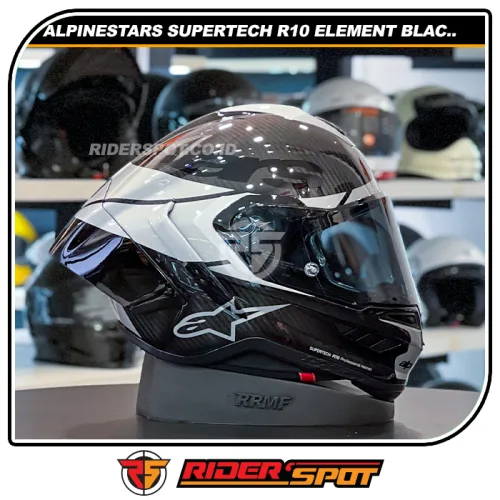 ALPINESTARS Supertech R10 Element Black / Carbon Silver / Black Glossy Helmet