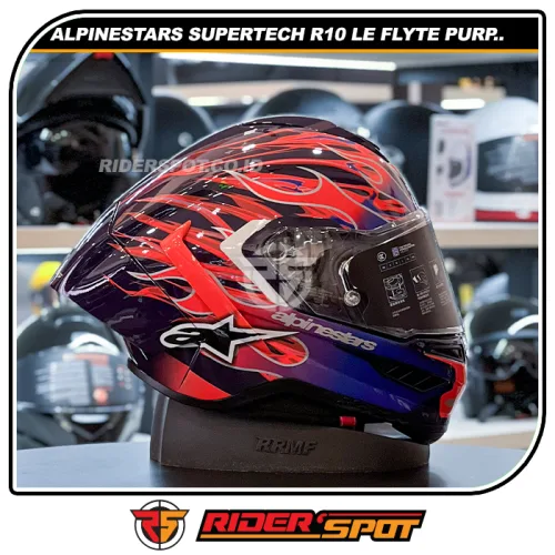 ALPINESTARS Supertech R10 LE Flyte Purple / Red Glossy Helmet