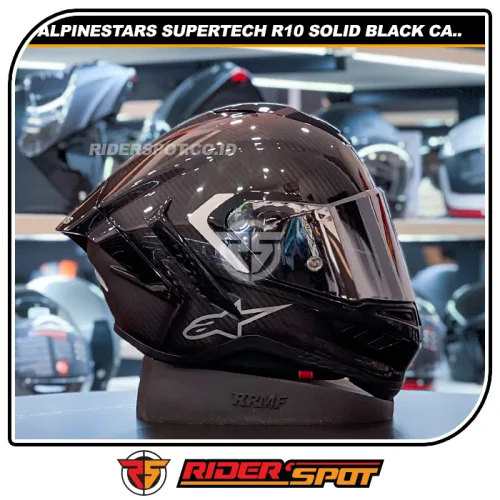 ALPINESTARS Supertech R10 Solid Black Carbon Matte & Glossy Helmet