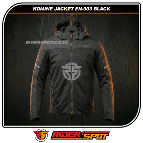 KOMINE Jacket EN-003 Radiance Hoodie Black