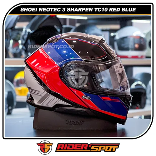 SHOEI Neotec 3 Sharpen TC10 Red Blue Helmet