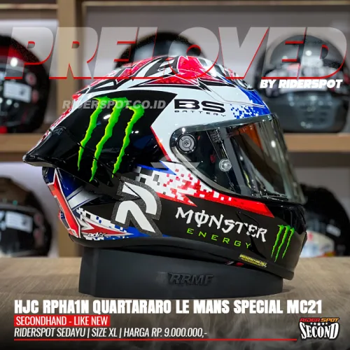 2ND HJC RPHA1N Quartararo Le Mans Special MC21 Helmet - XL