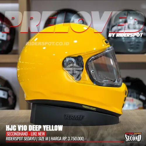 2ND HJC V10 Deep Yellow Helmet - M