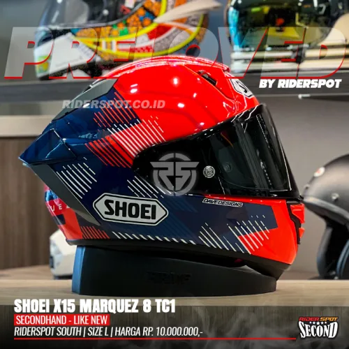 2ND SHOEI X15 Marquez 8 TC1 Helmet - L