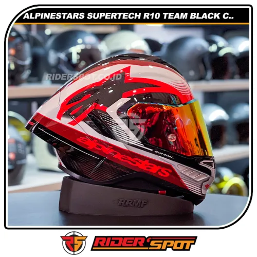 ALPINESTARS Supertech R10 Team Black Carbon / Red / White Glossy