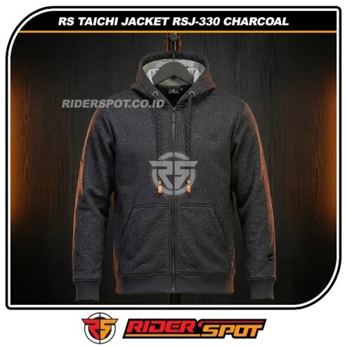 RS TAICHI Jacket RSJ-330 Cordura Hoodie Charcoal