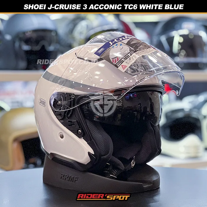 SHOEI J-Cruise 3 Acconic TC6 White Blue Helmet