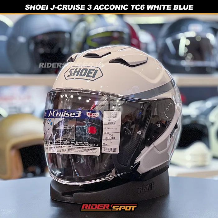 SHOEI J-Cruise 3 Acconic TC6 White Blue Helmet