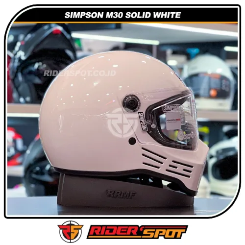 SIMPSON M30 Solid Gloss White Helmet