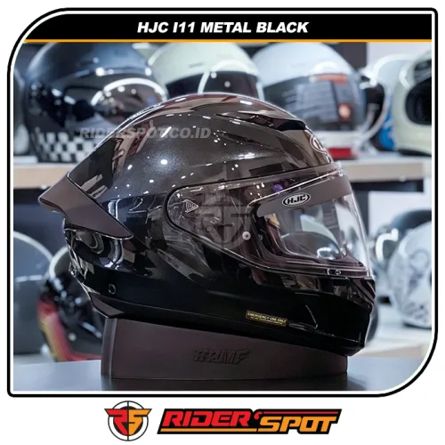 HJC i11 Solid Metal Black Helmet