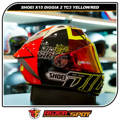 SHOEI X-Fifteen X15 Diggia 2 TC3 Yellow Red