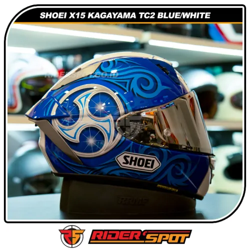 SHOEI X-Fifteen X15 Kagayama TC2 Blue White Helmet